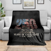 250 Years Of Excellence Throw Blanket 250th American Anniversary Independence Day - Wonder Print Shop