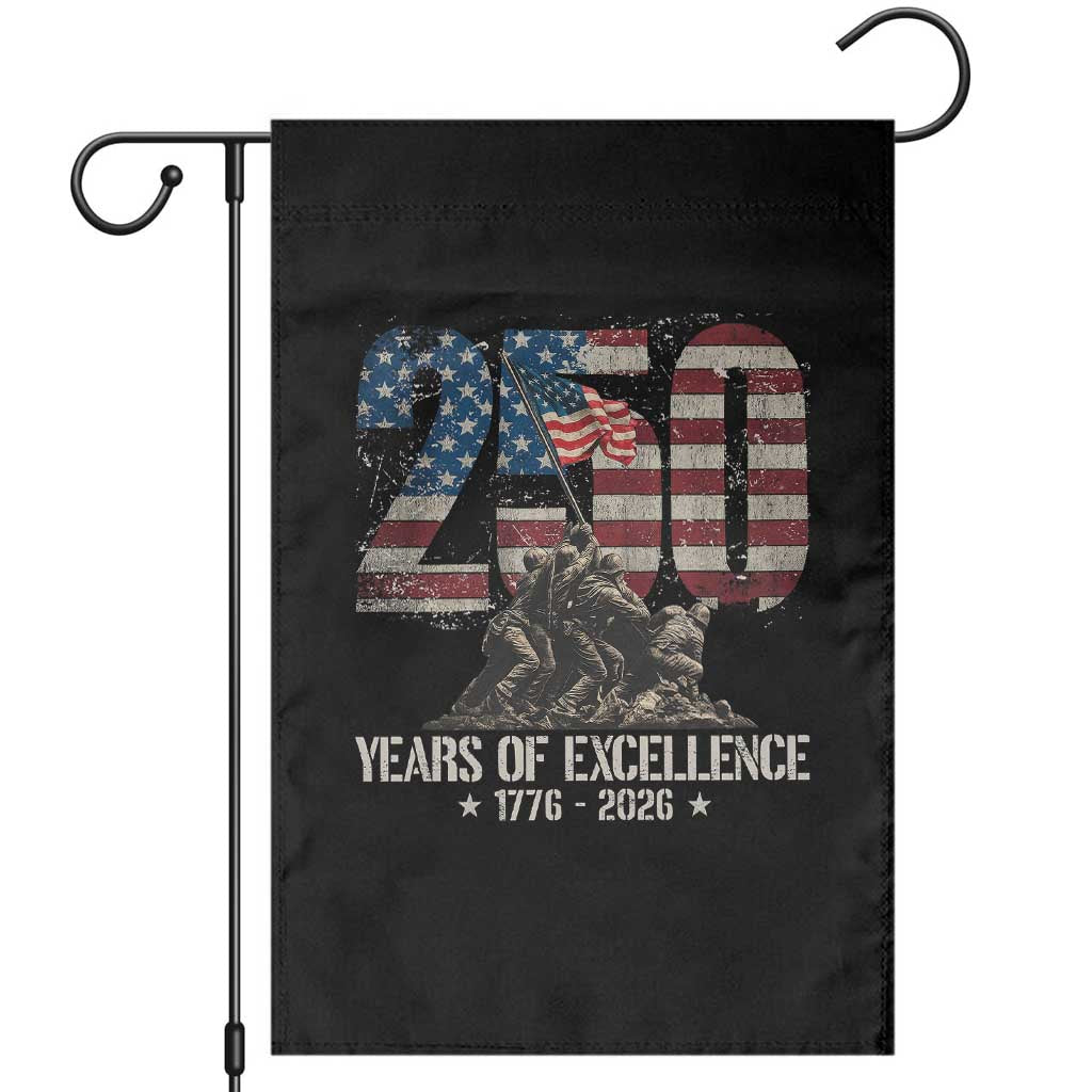 250 Years Of Excellence Garden Flag 250th American Anniversary Independence Day - Wonder Print Shop
