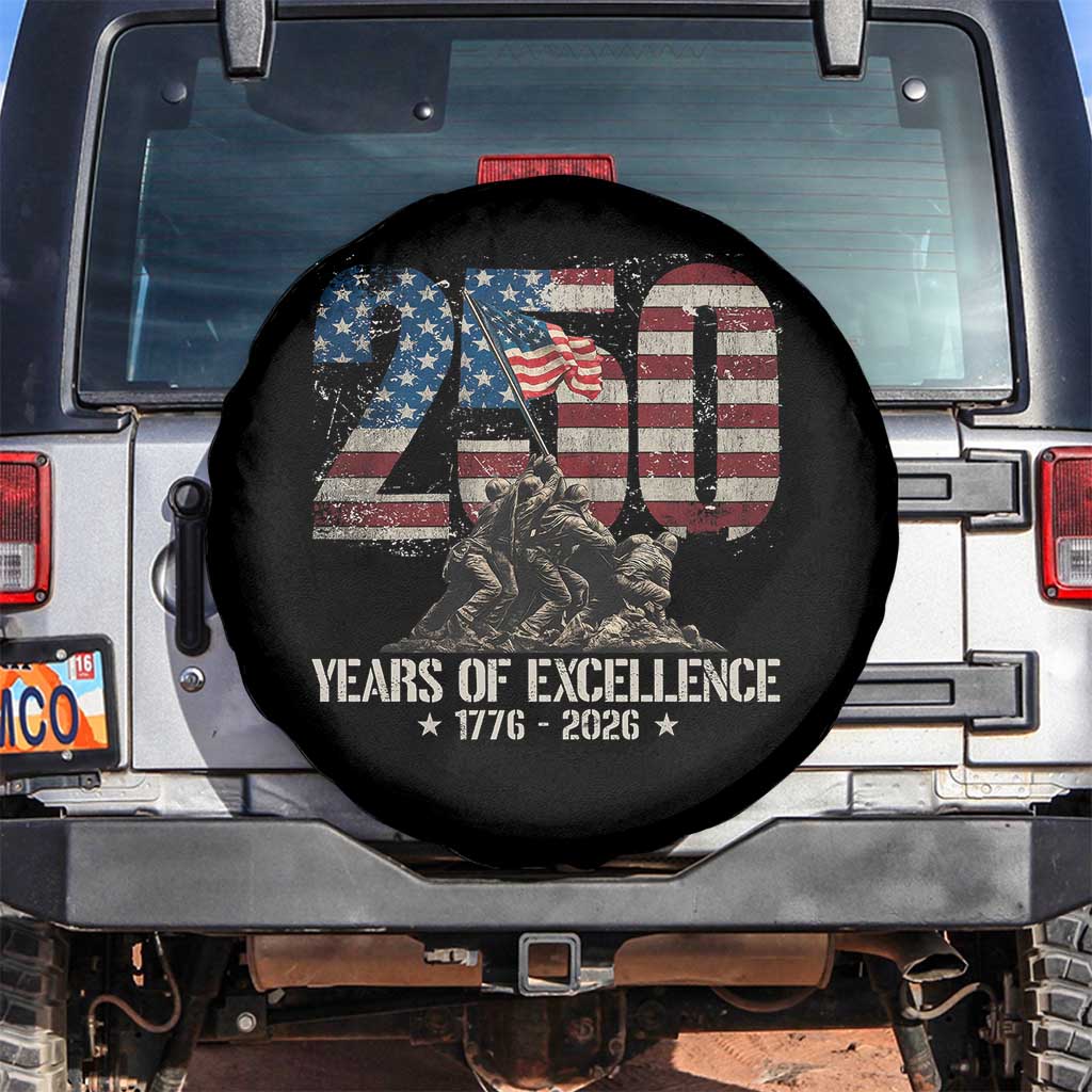 250 Years Of Excellence Spare Tire Cover 250th American Anniversary Independence Day - Wonder Print Shop