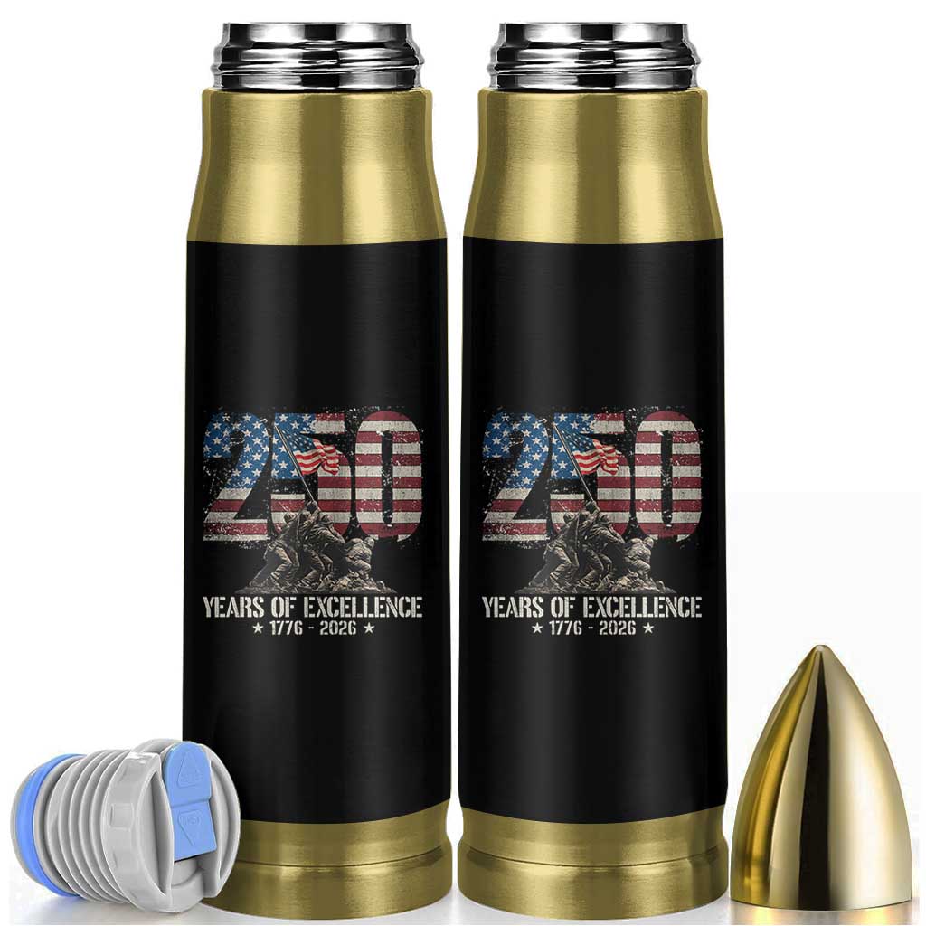 250 Years Of Excellence Bullet Tumbler 250th American Anniversary Independence Day - Wonder Print Shop