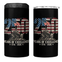 250 Years Of Excellence 4 in 1 Can Cooler Tumbler 250th American Anniversary Independence Day - Wonder Print Shop