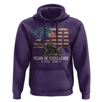 250 Years Of Excellence Hoodie 250th American Anniversary Independence Day - Wonder Print Shop