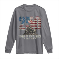 250 Years Of Excellence Long Sleeve Shirt 250th American Anniversary Independence Day - Wonder Print Shop