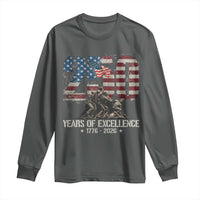 250 Years Of Excellence Long Sleeve Shirt 250th American Anniversary Independence Day - Wonder Print Shop