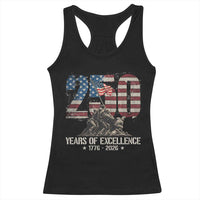 250 Years Of Excellence Racerback Tank Top 250th American Anniversary Independence Day - Wonder Print Shop