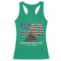 250 Years Of Excellence Racerback Tank Top 250th American Anniversary Independence Day - Wonder Print Shop