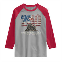 250 Years Of Excellence Raglan Shirt 250th American Anniversary Independence Day - Wonder Print Shop