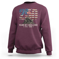 250 Years Of Excellence Sweatshirt 250th American Anniversary Independence Day - Wonder Print Shop