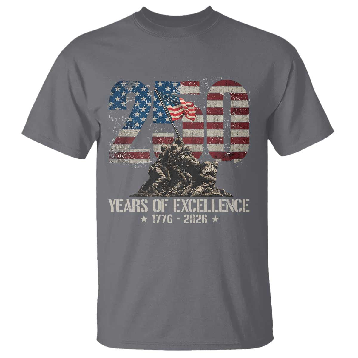 250 Years Of Excellence T Shirt 250th American Anniversary Independence Day - Wonder Print Shop