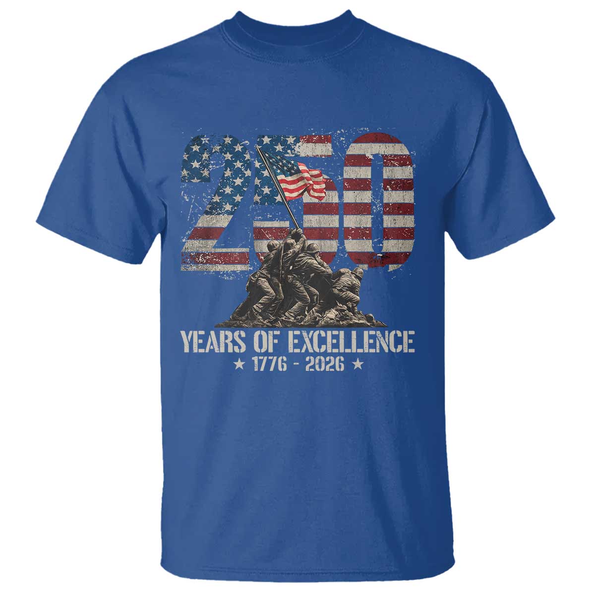 250 Years Of Excellence T Shirt 250th American Anniversary Independence Day - Wonder Print Shop