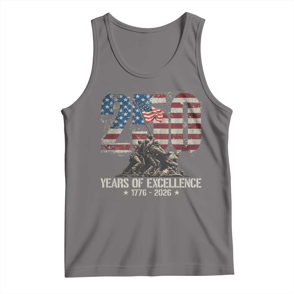250 Years Of Excellence Tank Top 250th American Anniversary Independence Day - Wonder Print Shop