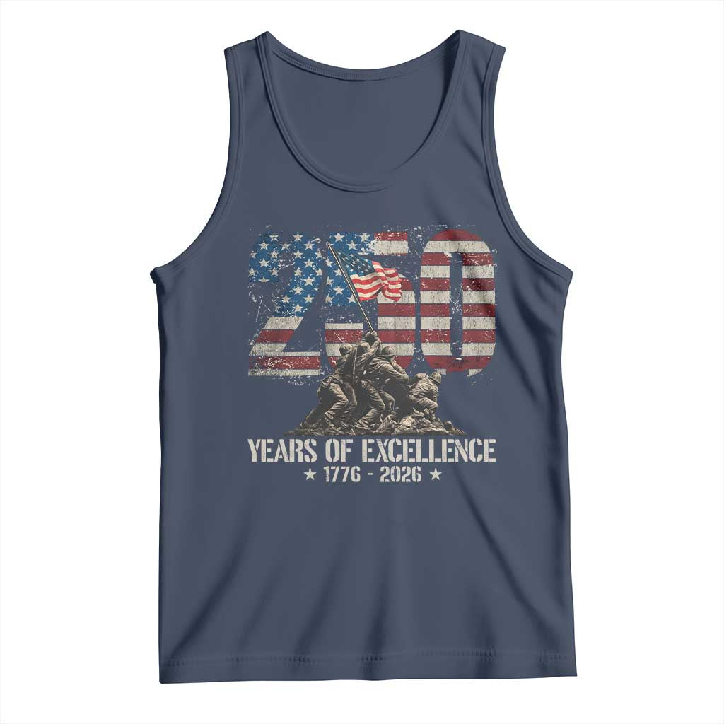 250 Years Of Excellence Tank Top 250th American Anniversary Independence Day - Wonder Print Shop