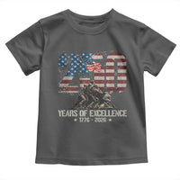 250 Years Of Excellence Toddler T Shirt 250th American Anniversary Independence Day - Wonder Print Shop