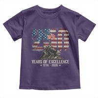 250 Years Of Excellence Toddler T Shirt 250th American Anniversary Independence Day - Wonder Print Shop