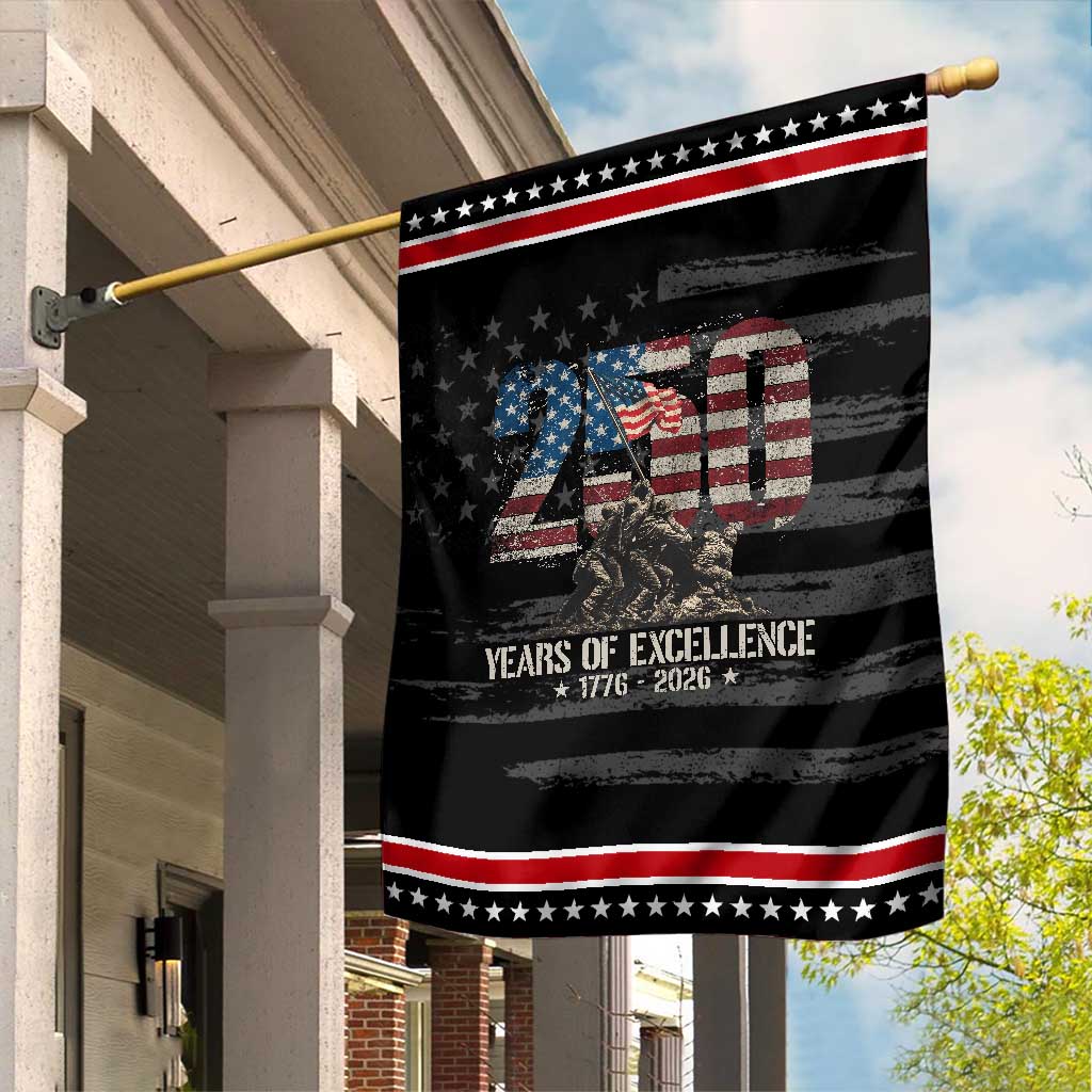 250 Years Of Excellence Garden Flag 250th American Anniversary Independence Day
