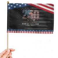 250 Years Of Excellence Patriotic Handheld Flag 250th American Anniversary Independence Day