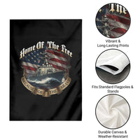 Navy Veteran Garden Flag Home Of The Free Because Of The Brave American Flag - Wonder Print Shop