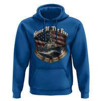Navy Veteran Hoodie Home Of The Free Because Of The Brave American Flag - Wonder Print Shop