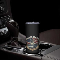 Navy Veteran Skinny Tumbler Home Of The Free Because Of The Brave American Flag - Wonder Print Shop