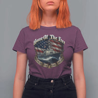 Navy Veteran T Shirt For Women Home Of The Free Because Of The Brave American Flag - Wonder Print Shop