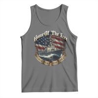 Navy Veteran Tank Top Home Of The Free Because Of The Brave American Flag - Wonder Print Shop