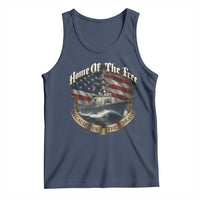 Navy Veteran Tank Top Home Of The Free Because Of The Brave American Flag - Wonder Print Shop
