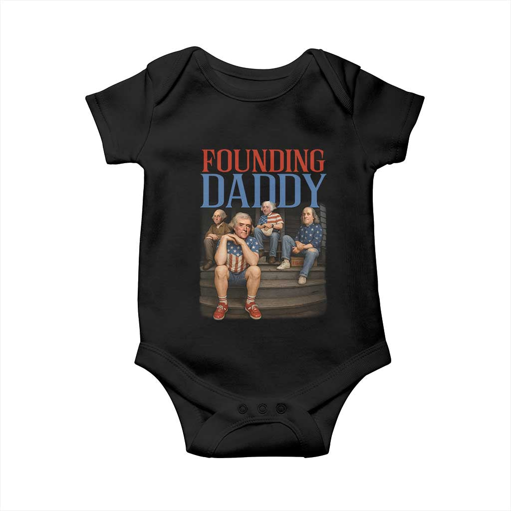 Funny 4th Of July Patriotic Founding Daddy Founding Fathers Baby Onesie - Wonder Print Shop