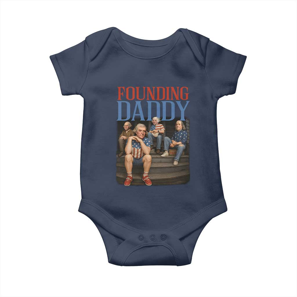 Funny 4th Of July Patriotic Founding Daddy Founding Fathers Baby Onesie - Wonder Print Shop