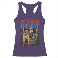 Funny 4th Of July Patriotic Founding Daddy Founding Fathers Racerback Tank Top - Wonder Print Shop
