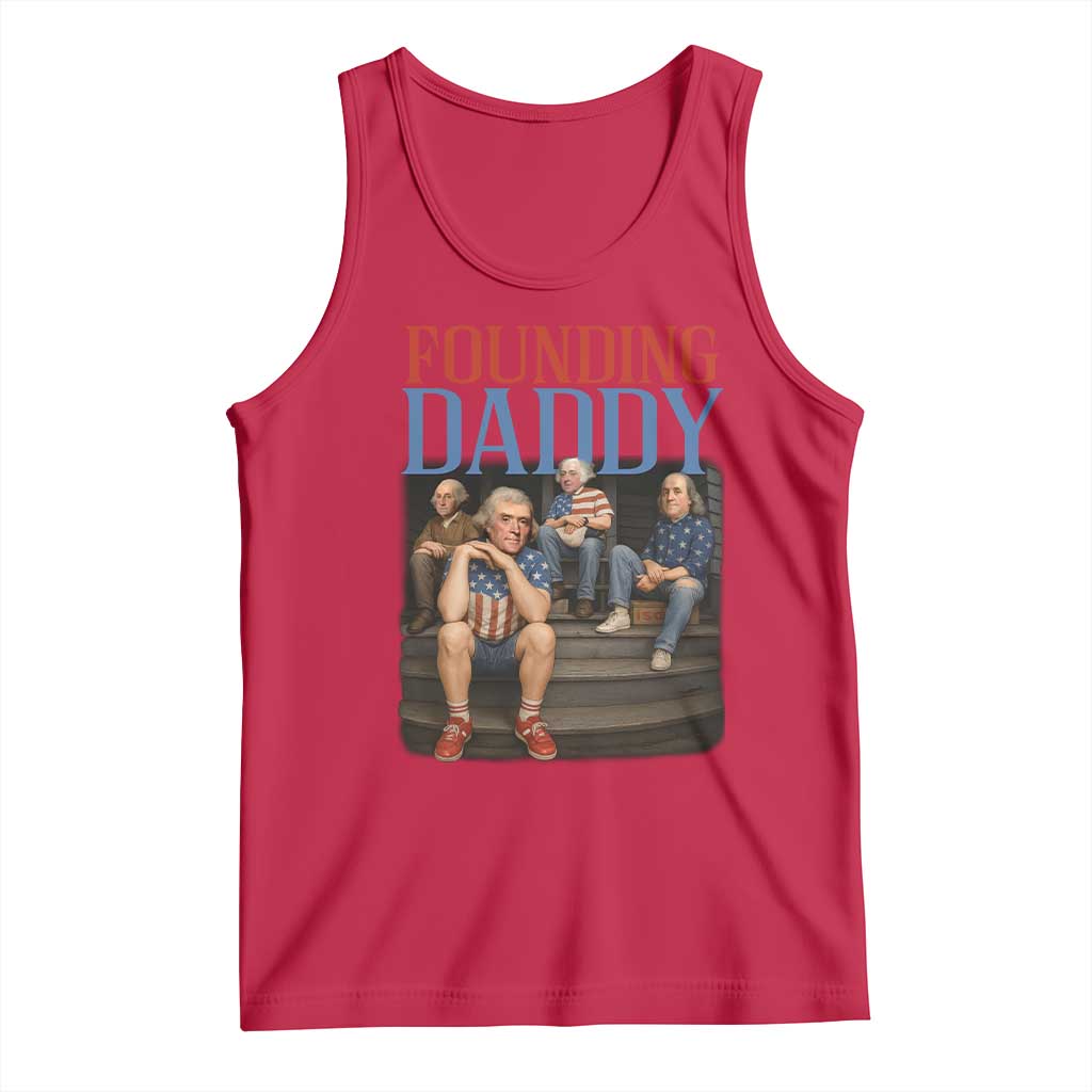Funny 4th Of July Patriotic Founding Daddy Founding Fathers Tank Top - Wonder Print Shop