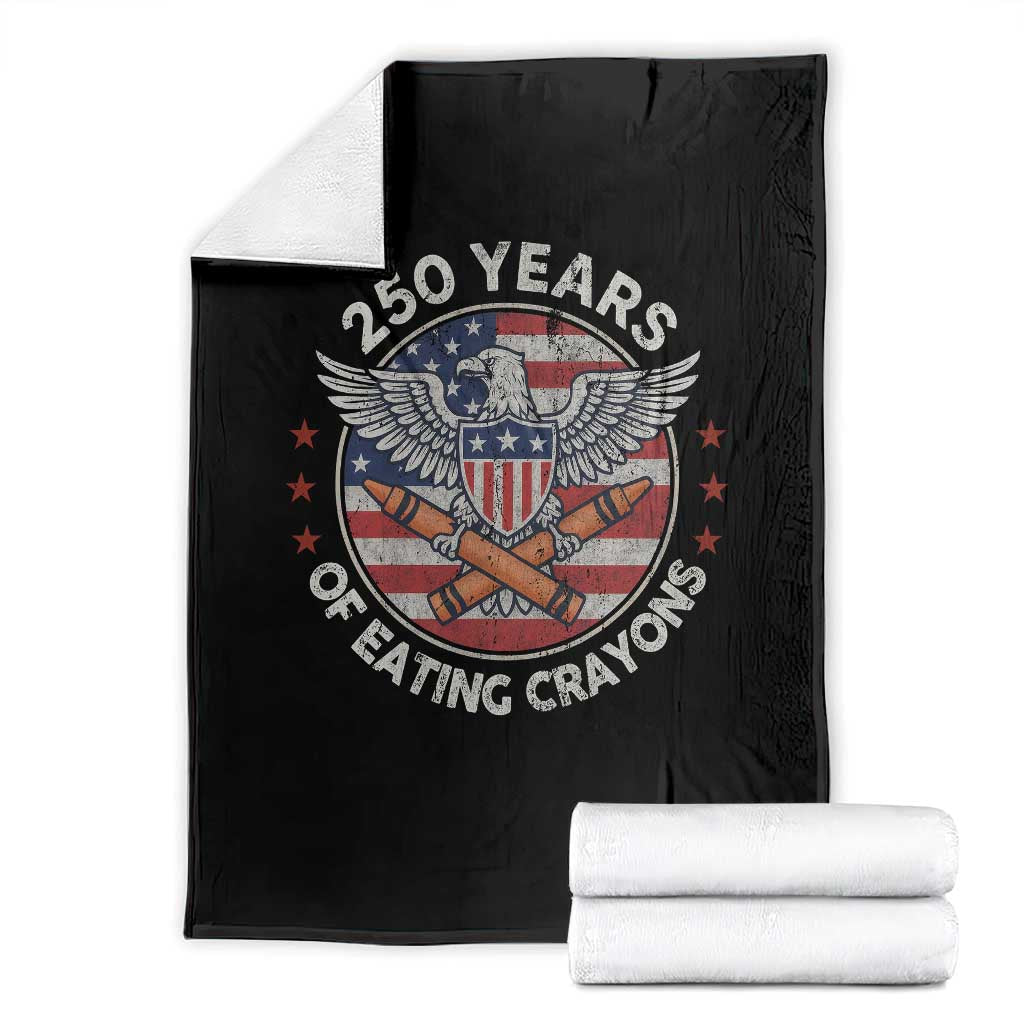 Marine Veteran 250 Years Of Eating Crayons Throw Blanket American Flag - Wonder Print Shop