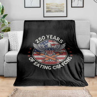 Marine Veteran 250 Years Of Eating Crayons Throw Blanket American Flag - Wonder Print Shop