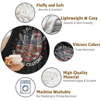 Marine Veteran 250 Years Of Eating Crayons Throw Blanket American Flag - Wonder Print Shop