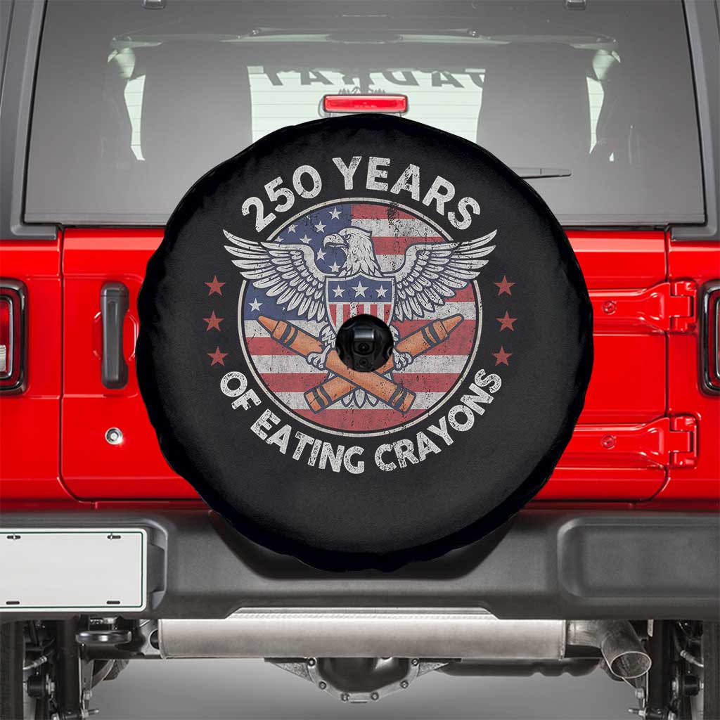 Marine Veteran 250 Years Of Eating Crayons Spare Tire Cover American Flag - Wonder Print Shop