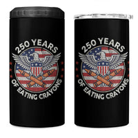 Marine Veteran 250 Years Of Eating Crayons 4 in 1 Can Cooler Tumbler American Flag - Wonder Print Shop