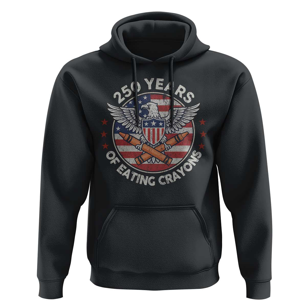 Marine Veteran 250 Years Of Eating Crayons Hoodie American Flag - Wonder Print Shop
