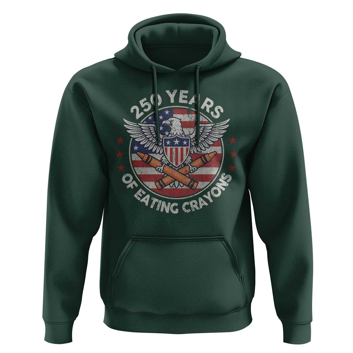 Marine Veteran 250 Years Of Eating Crayons Hoodie American Flag - Wonder Print Shop