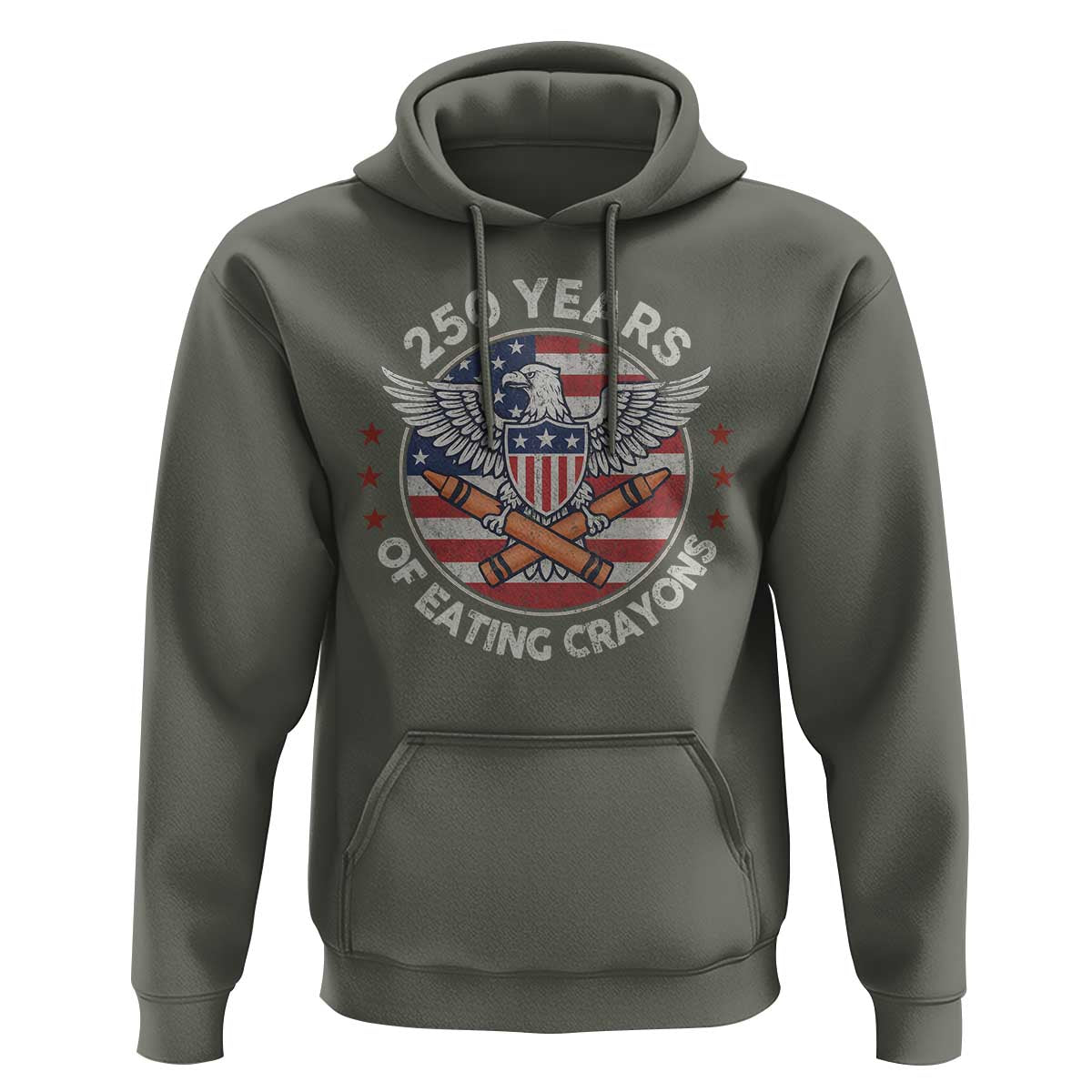 Marine Veteran 250 Years Of Eating Crayons Hoodie American Flag - Wonder Print Shop