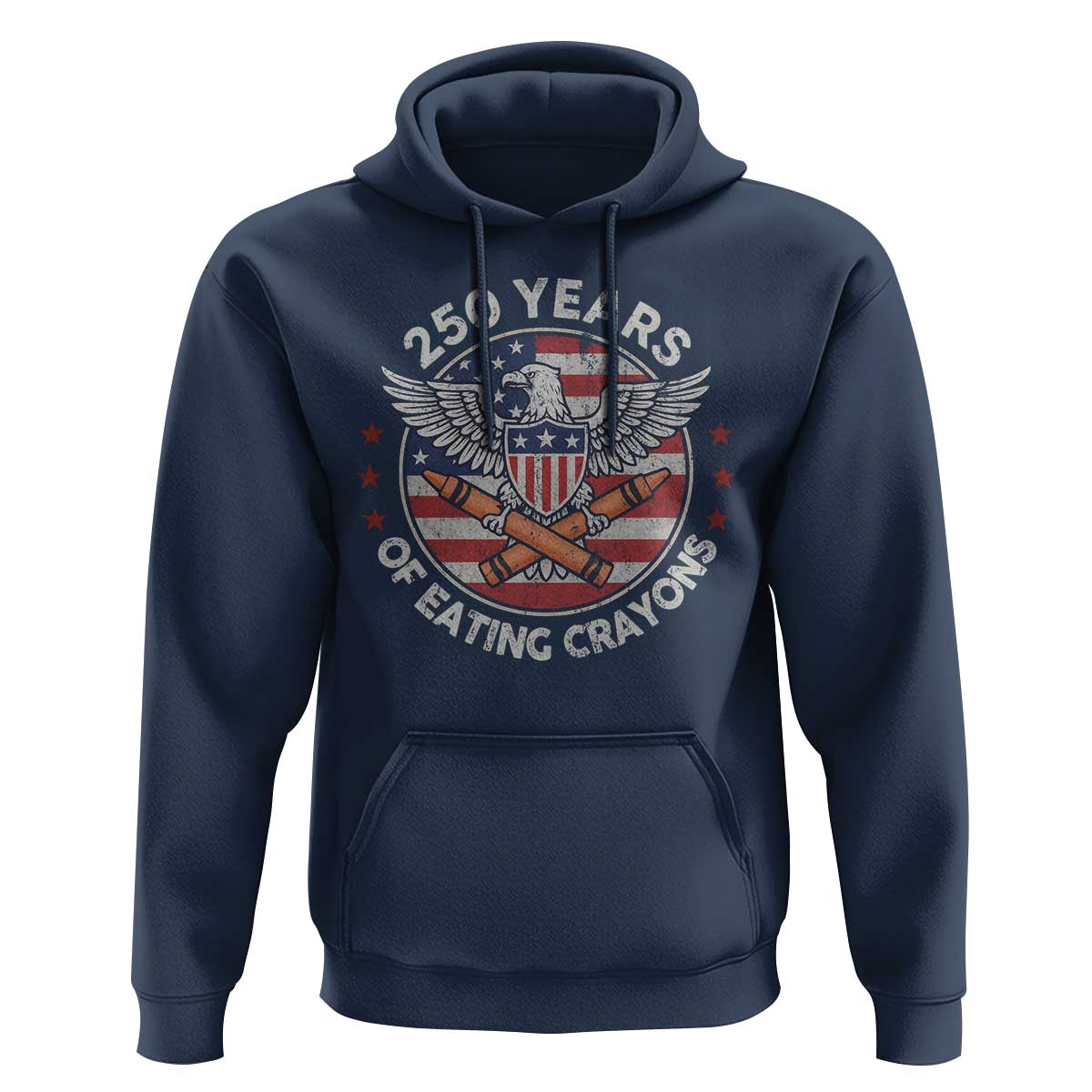 Marine Veteran 250 Years Of Eating Crayons Hoodie American Flag - Wonder Print Shop