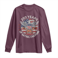 Marine Veteran 250 Years Of Eating Crayons Long Sleeve Shirt American Flag - Wonder Print Shop
