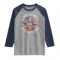 Marine Veteran 250 Years Of Eating Crayons Raglan Shirt American Flag - Wonder Print Shop