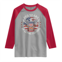 Marine Veteran 250 Years Of Eating Crayons Raglan Shirt American Flag - Wonder Print Shop
