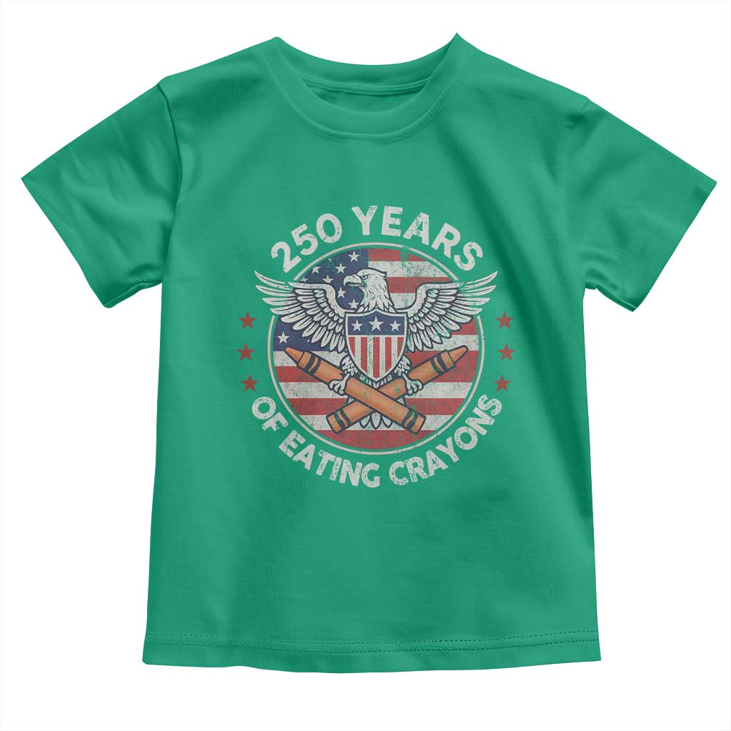 Marine Veteran 250 Years Of Eating Crayons Toddler T Shirt American Flag - Wonder Print Shop