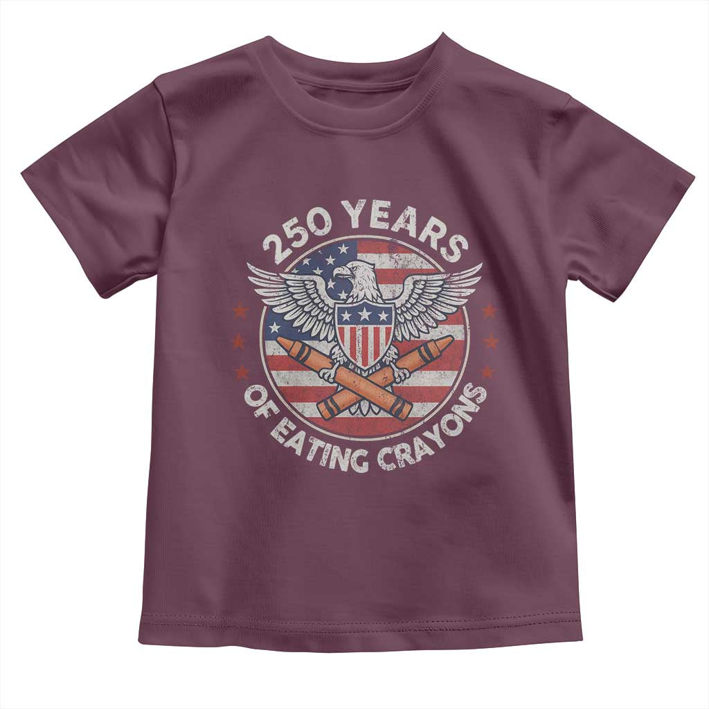 Marine Veteran 250 Years Of Eating Crayons Toddler T Shirt American Flag - Wonder Print Shop
