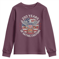 Marine Veteran 250 Years Of Eating Crayons Youth Sweatshirt American Flag - Wonder Print Shop