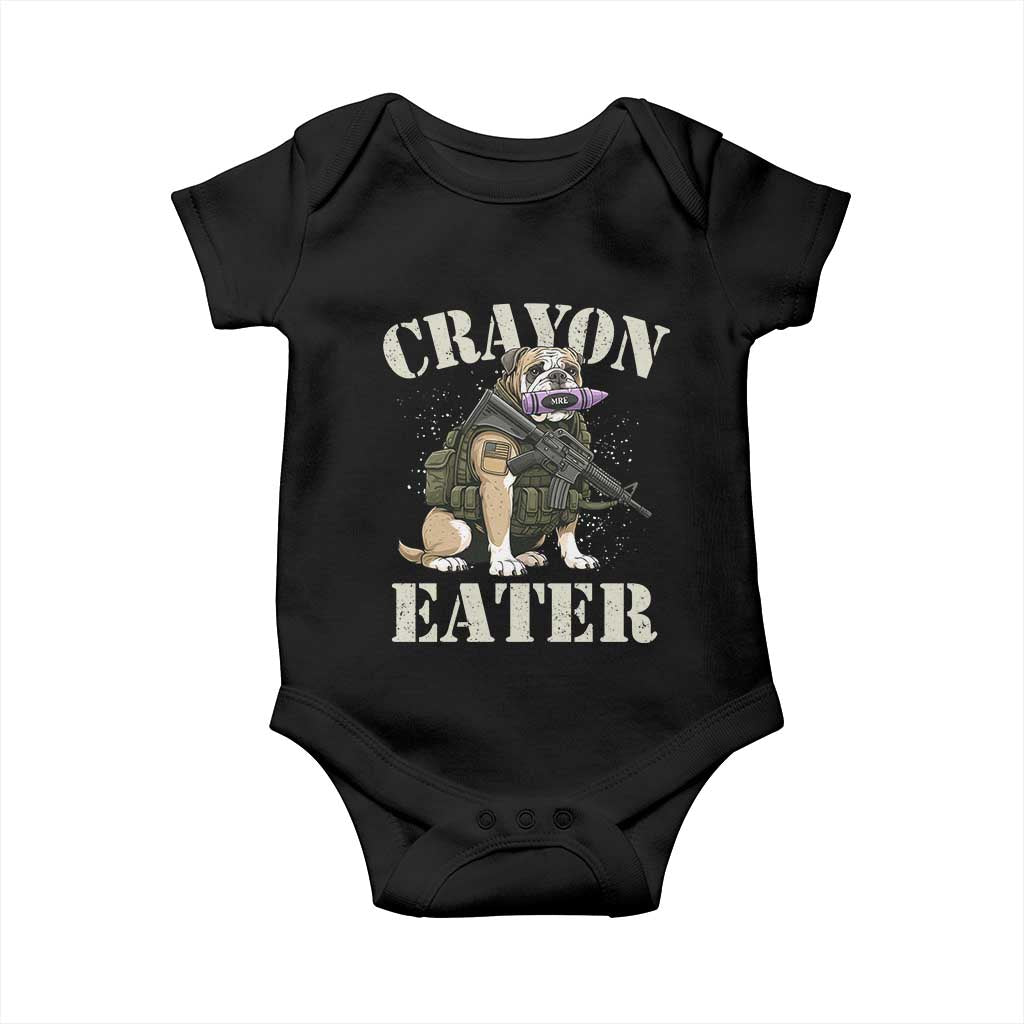 Funny Crayon Eater Baby Onesie Military Corps Proud Marine Soldier - Wonder Print Shop