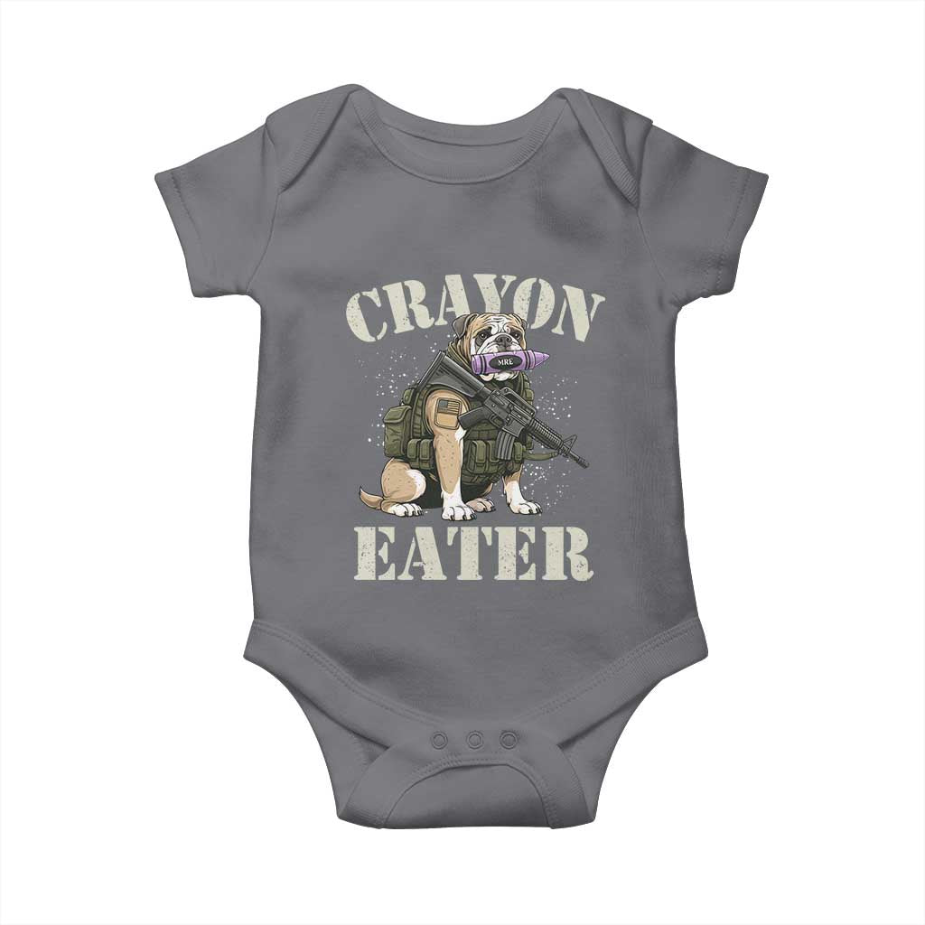 Funny Crayon Eater Baby Onesie Military Corps Proud Marine Soldier - Wonder Print Shop