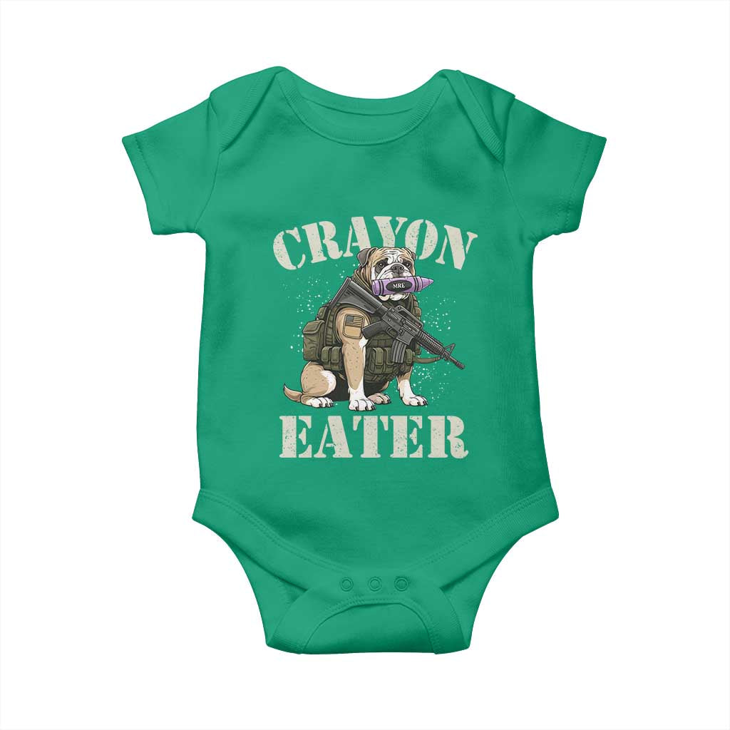 Funny Crayon Eater Baby Onesie Military Corps Proud Marine Soldier - Wonder Print Shop