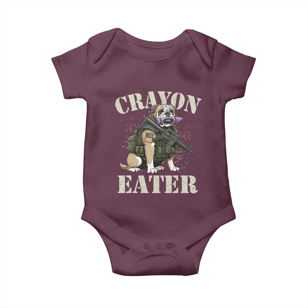 Funny Crayon Eater Baby Onesie Military Corps Proud Marine Soldier - Wonder Print Shop
