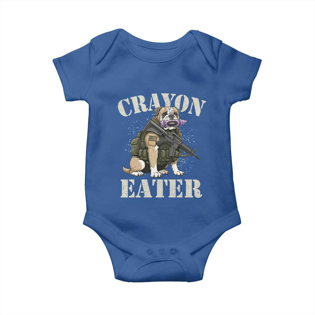 Funny Crayon Eater Baby Onesie Military Corps Proud Marine Soldier - Wonder Print Shop